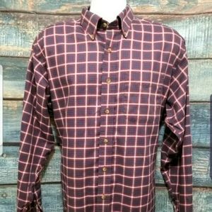 L.L. Bean US Coast Guard Tartan Plaid Shirt Mens S